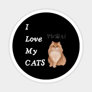 I love my cats - Meow Magnet